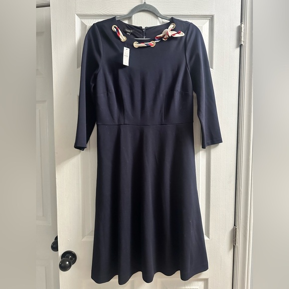 🆕 Talbots PONTE FIT & FLARE DRESS - Picture 6 of 9